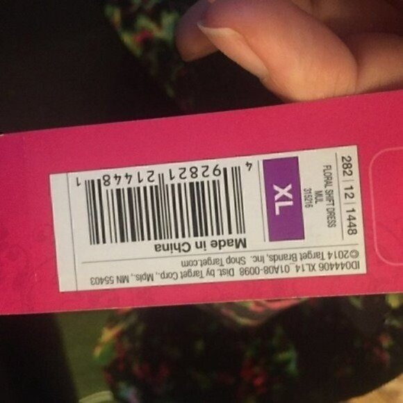 XHILIRATION Black and Floral Color Block Dress XL - Picture 9 of 9